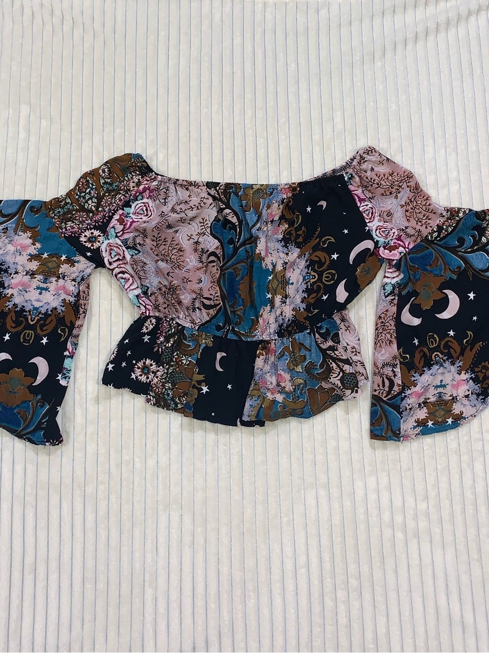 Boho Off Shoulder Peasant Blouse